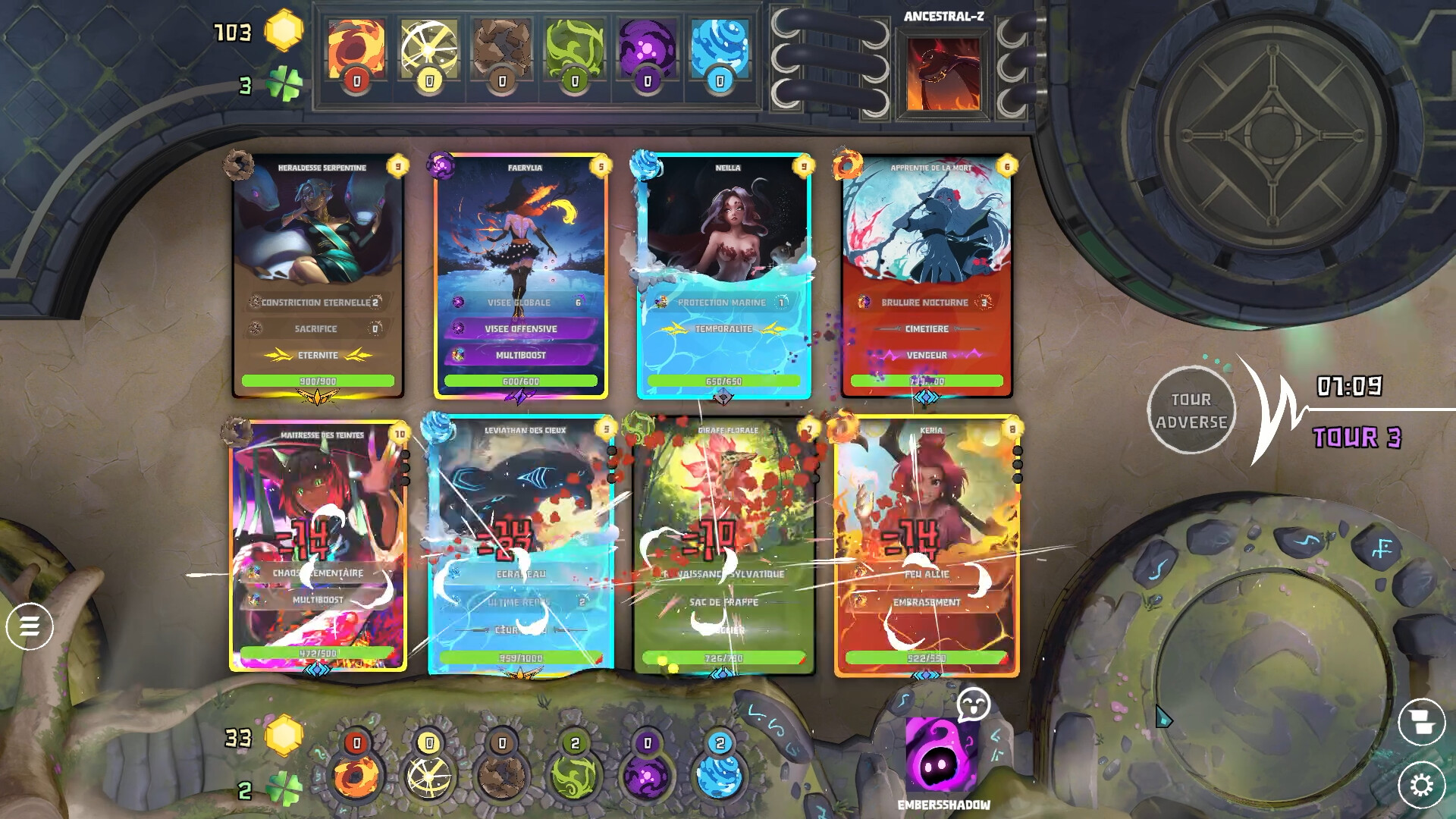 SPAM gameplay screenshot: Deck building basics